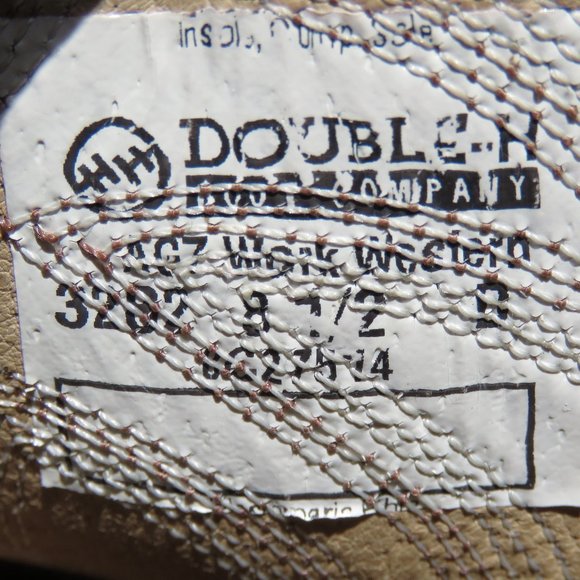 Double H 3282 men's western work boots sz8.5D - Picture 10 of 10